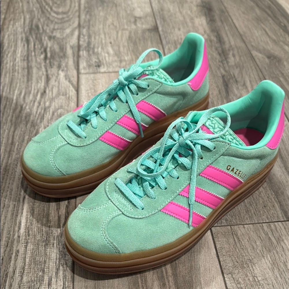 adidas Originals Green and Pink Sneakers with Retro Design